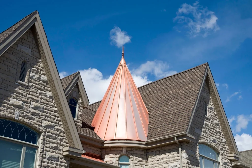 Custom copper roof
